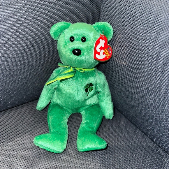 Ty Beanie Babies Dublin Bear Green Collectible NWT NEW 2002 vintage clover - Picture 11 of 16